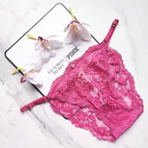 NWT VICTORIA'S SECRET DREAM ANGELS LACE ADJUSTABLE STRING BIKINI PANTY IN LUSCIO
